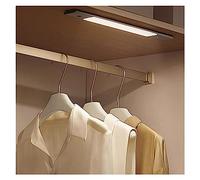 REMYS Laundry Room/Kitchen/Bedroom Cabinet Bar Cuttable,Rectangular Closet Rods with Mute Non-skid Strip, 63" 60" 55" 40" 38" 36" 30" 26" 24" Long, Gold Aluminum Alloy(Closet Width 63"/160cm)