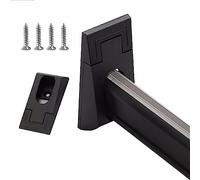 REMYS Replacement Thick Metal Closet Pole/Bars,Closet Rods for Hanging Clothes Heavy Duty 18 20 24 28 30 33 35 38 40 45 48 50 55 58 60 63 65 Inch Long, Garment Bar(Black,25in/64in)