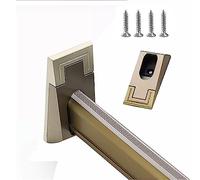 REMYS Replacement Thick Metal Closet Pole/Bars,Closet Rods for Hanging Clothes Heavy Duty 18 20 24 28 30 33 35 38 40 45 48 50 55 58 60 63 65 Inch Long, Garment Bar(Champagne Color,23in/58cm)