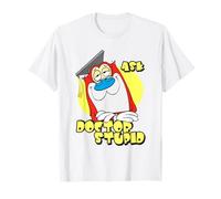 Ren And Stimpy Ask Doctor Stupid Stimpson J Cat Cartoon Maglietta