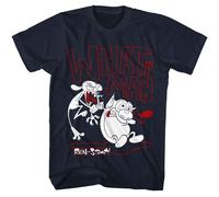 Ren And Stimpy - What Is It Uomo - American Classici - Solido Blu Adulto Corto