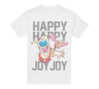 Ren & Stimpy Happy Happy Joy Joy Maglietta Uomo (TV6719)