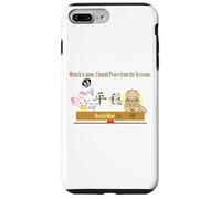 Ren-World 40 Zen Munch-2/5 Munch Animale Giapponese Dormitorio Coniglio Cuore Buddista Tranquillo Auto-Solving Magatama Custodia per iPhone 7 Plus/8 Plus