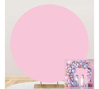 Renaiss 1.8m Rosa Fondale tondo Tessuto in poliestere Copertura per fondale rotondo Sfondo di fotografia Decorazioni per feste Compleanno Nozze Baby doccia Bambini Ragazze Puntelli fotografici