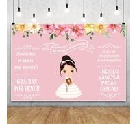 Renaiss 1.8x1.2m La mia prima comunione sfondo Dio benedice battesimo sfondo cerimonia battesimo ragazze neonato festa di compleanno decorazione Puntelli fotografici in vinile