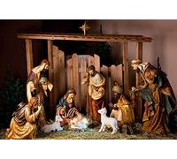 Renaiss 1.8x1.2m Nascita di Gesù Sfondo per fotografia Figurine Vergine Maria Pecora Fondale Cristo Presepe Scena Foto Festa Banner Decor Ritratto Shooting Studio Puntelli