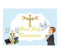 Renaiss 1.8x1.2m Ragazzo Prima Comunione Sfondo Dio Benedica Battesimo Decorazione Del Partito Neonato Doccia Battesimo Festa Fotografia Sfondo Bomboniere Regali Forniture Puntelli Foto