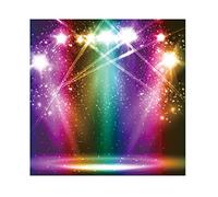 Renaiss 2.2x2.2m Sfondo Colorato Spotlight per Fotografia - Lucido Discoteca, Musica, Decorazioni per Feste di Compleanno - Banner Vintage Night Club Wall Hanging - Puntelli Fotografici