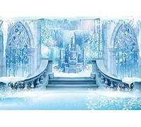 Renaiss 2.5x1.8m Ghiaccio e neve Castello Backdrop Inverno ghiaccio mondo delle meraviglie Vinile Fotografia sfondo Baby Shower Compleanno Party Decor Bambini Adulti Ritratto Foto Props