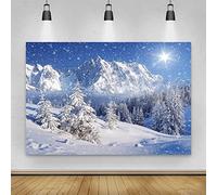 Renaiss 3.5x2.5m Sfondo di un paese delle meraviglie invernale Scena di neve Foresta di montagna Fiocco di neve Fotografia sfondo festa di Natale decorazione foto puntelli carta da parati in vinile