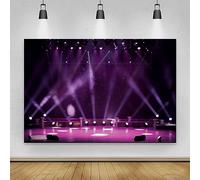 Renaiss 3x2.5m Musica Concerto Palcoscenico Riflettori Sfondo Musica Spettacolo dal vivo Fotografia Sfondo Festa di compleanno Decor Bambini Adulti Ritratto Foto Video Studio Puntelli Vinile