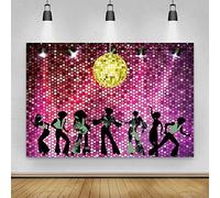Renaiss 3x2.5m Sfondo per feste in discoteca Shining Neon Night 70s 80s 90s Disco Fever Ballerini Fotografia Sfondo Ballroom Musica Decorazioni per feste Forniture Photo Booth Puntelli