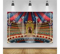 Renaiss 3x2m Circo Sfondo Teatro Performing Stage Tenda Ribbon Photography Sfondo Tema Decorazione festa di compleanno Baby Shower Boy Girl Portrait Shooting Studio Puntelli