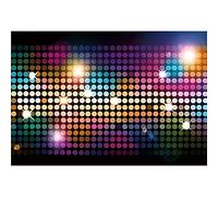 Renaiss 3x2m Discoteca Festa a Tema Sfondo Discoteca Colorato Brillante Neon Fotografia Sfondo Torna agli anni '80 Musica Dance Party Decorazione Banner Vinile Photo Studio Puntelli