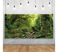 Renaiss 4.5x2.5m Giungla natura paesaggio sfondo foresta pluviale tropicale vecchi alberi torrente fotografia sfondo bambini adulti all'aperto escursionismo ritratto Shooting Photo Studio Props Vinyl
