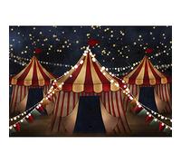 Renaiss 4.5x3m Sfondo di circo bianco rosso Cielo notturno Carnevale Tenda grande Fotografia Sfondo Baby Shower Decorazione per feste di compleanno per bambini Forniture Vinile Photo Studio Puntelli