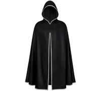Renaissance - Cappotto con cappuccio medievale, da uomo, con cappuccio, cappotto da strega, costume di Halloween, punk gotico, costume da pirata