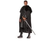 Renaissance Man Similpelle Mantello Costume con Finta Pelliccia Scialle Uno Size