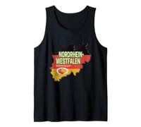 Renania Settentrionale-Vestfalia Germania Mappa di Stato Canotta