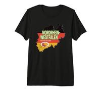 Renania Settentrionale-Vestfalia Germania Mappa di Stato Maglietta Premium