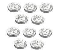Renata - 10 x orologi da polso batterie argento ossidato prodotto in Svizzera 0% mercurio durevole - argento, 10 x 364 o SR621SW o AG4