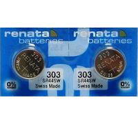 Renata 303 SR44SW Watch 0%Hg Mercury Free Battery Batteries by Renata