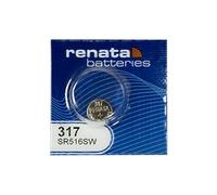 Renata 317 Batteria a bottone SR516SW, al litio, di fabbricazione svizzera, confezione da 1 pezzo