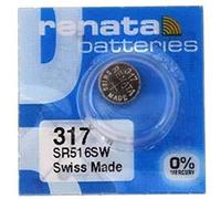 Renata 317-SR516SW - Batterie al litio per orologio, in ossido di argento, confezione da 1
