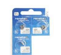 Renata Batterie a bottone 321/SR616SW Swiss Made – Ossido d'argento 1,55 V 0% mercurio – Set da 3