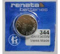 Renata 344 batteria non-ricaricabile, orologio, Single Cell, ossido di argento, 1.55 V, 105 mAh, SR42, Flat Top