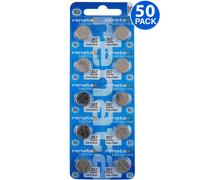 Renata 357 SR44W 1.55V Argento Ossido Orologio (50 Batterie) - Fatto IN Svizzera