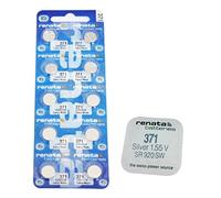 renata 371 SR920SW - Batteria per orologio 1,55 V, confezione da 10 pezzi, realizzata in Svizzera, colore: Argento