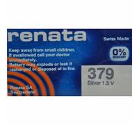 Renata 379 - Batteria per orologio, senza mercurio, 1,55 V, sostituisce SR521SW, confezione da 3
