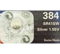 Renata 384 sr41sw (1) un orologio Ossido Argento batterie 1,55 V Confezione in blister