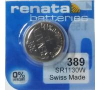 Renata 389 Knopfzelle (Lithium, hergestellt in der Schweiz), SR1130W, 1 Stück