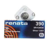 Renata 390 SR1130SW 1PACK X (10PCS) Argento 1.55V Batteria Orologio Made in Swiss