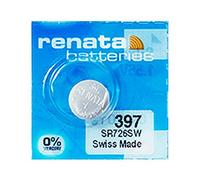 Renata 397 SR726SW - Batteria argentata, 1,55 V, prodotta in Svizzera