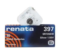 Renata 397 SR726SW - Batteria per orologio, 10 pezzi, 1,55 V, colore: argento