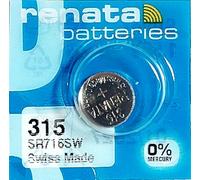 (Renata) Batteria 315 (SR716SW) ARGENTO 1.55V (FATTO IN SVIZZERA)