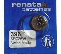 Renata Batteria 396 SR726W ARGENTO 1.55V FATTO IN SVIZZERA