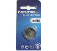Renata - Batteria al litio tonda CR2032, a lunga durata, per orologi o calcolatrici