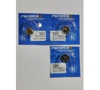 Renata - Batteria per orologio 321, 0% Hg, senza mercurio, confezione da 3