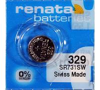 Renata Batteria per orologio da polso, realizzata in Svizzera, batteria all'ossido di argento, priva di mercurio, 1,55 V, lunga durata, 2 pezzi