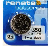 RENATA-Batteria ricaricabile, 350, orologio, a bottone, a ossido di argento, 105 mAh, 1,55 V, modello SR42, Flat Top