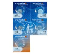 Renata Batteries Batteria per orologio a bottone 362 (confezione da 5)