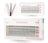 Renata Beauty 10D RADIANT Look [D Curl] Ciglia Naturali Individuali - Confezione da 80 Ciglia Finte 10-13mm - Multipack di Ciglia Finte Fai Da Te Effetto Occhi Radiosi