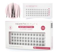 Renata Beauty Ciglia Cluster Inferiori Wispy - Multipack da 72, Lunghezza 6mm, Leggerezza Sottile per Sotto Occhi, Riutilizzabili, Facili da Applicare, Ideali per un Trucco Occhi Naturale e Delicato