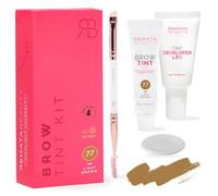 Renata Beauty Kit Tinta Sopracciglia - Set per la colorazione di sopracciglia - Kit tinta 3 in 1 con colore, attivatore, pennello - fino a 30 utilizzi [Marrone Chiaro]