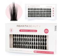 Renata Beauty Winged Ciglia Finte - Multipack da 64 pezzi, Lunghezze Varie (10mm, 12mm, 14mm), Effetto Ala Drammatico, Ricciolo C, Riutilizzabili, Ideali per Look Audaci e Accattivanti