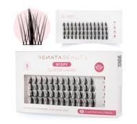 Renata Beauty Wispy Lashes - Multipack da 48 pezzi, Lunghezze Miste (10mm, 12mm, 14mm), Ricciolo C Naturale, Eleganza Semplice, Facili da Applicare, Perfette per Stili di Ciglia Morbide e Voluminose